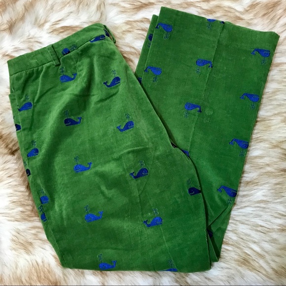 Lilly Pulitzer Pants - Lilly Pulitzer green corduroy whale pants